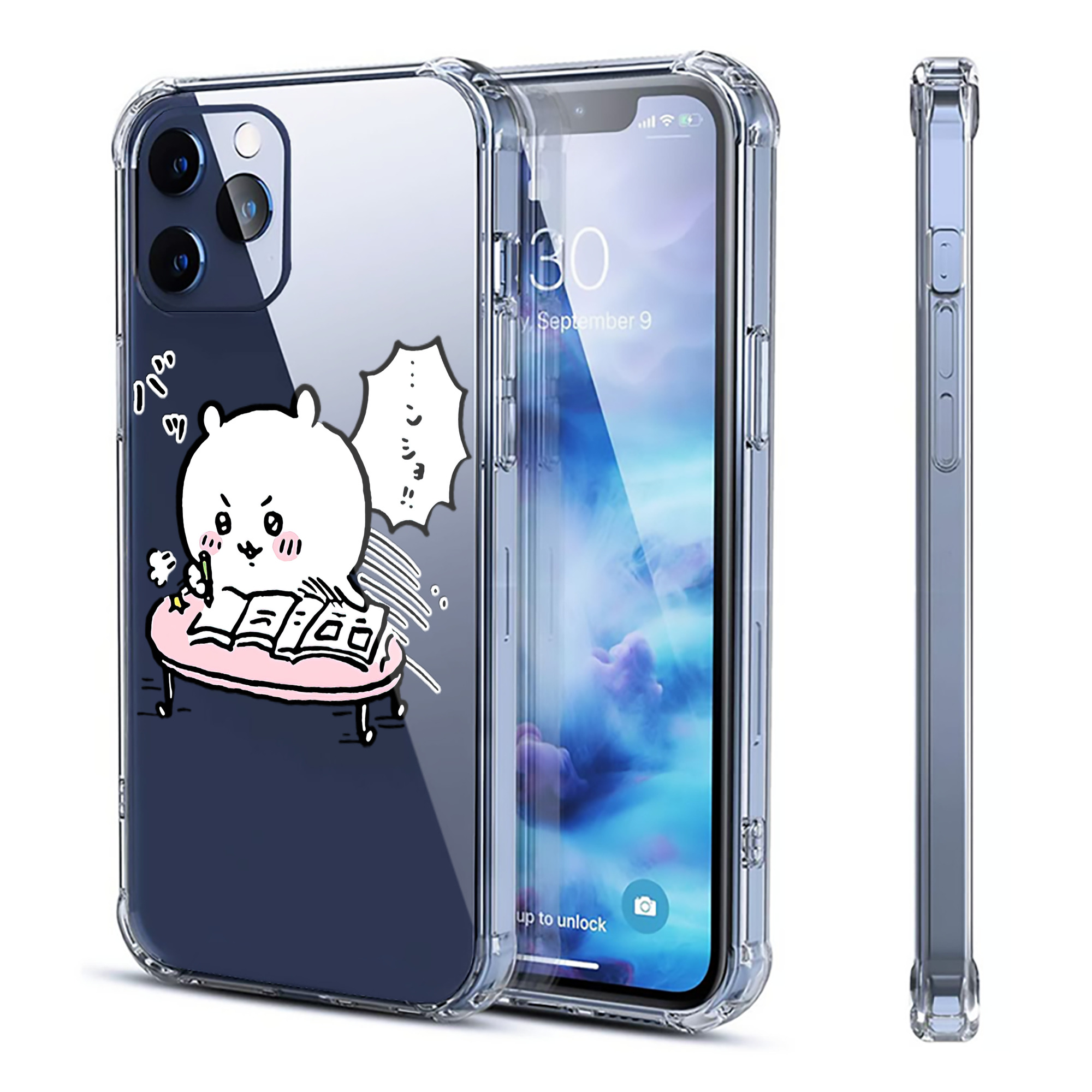 （画像用） ちいかわ ちいかわ Chii-kawa chiikawa 【iPhone 12シリーズ対応】透明スマホケース（クリアソフトケース）